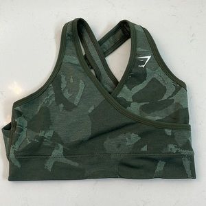 Gymshark Green Camo Sports Bra